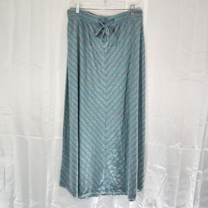 Maurices Size Large Maxi A-Line Skirt with Tie Front